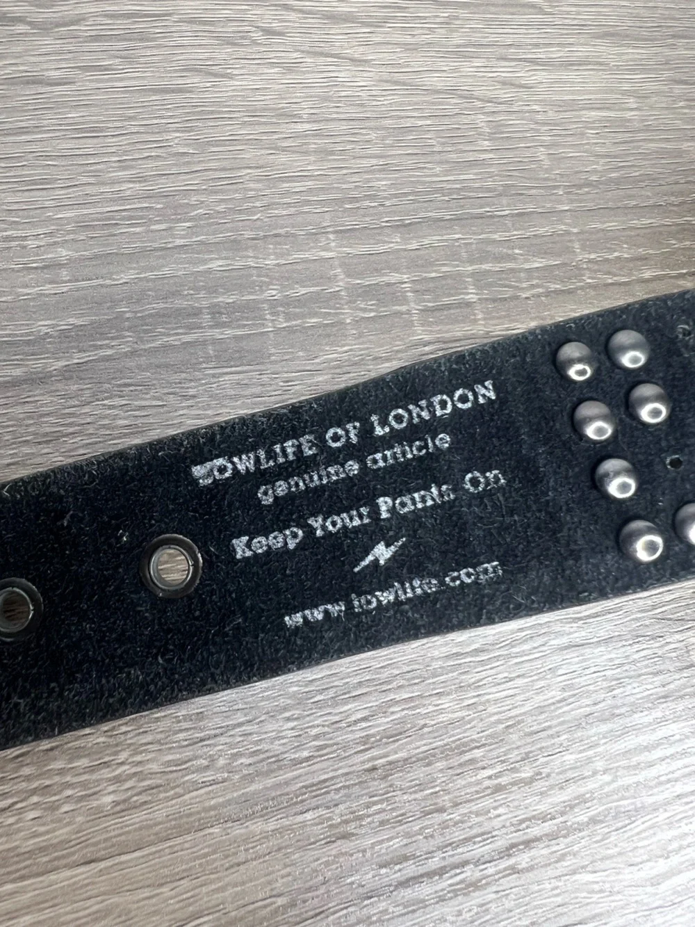 Lowlife of London Brown Studded Belt Size 28-32 Punk Goth Emo Y2K Unisex Grunge
